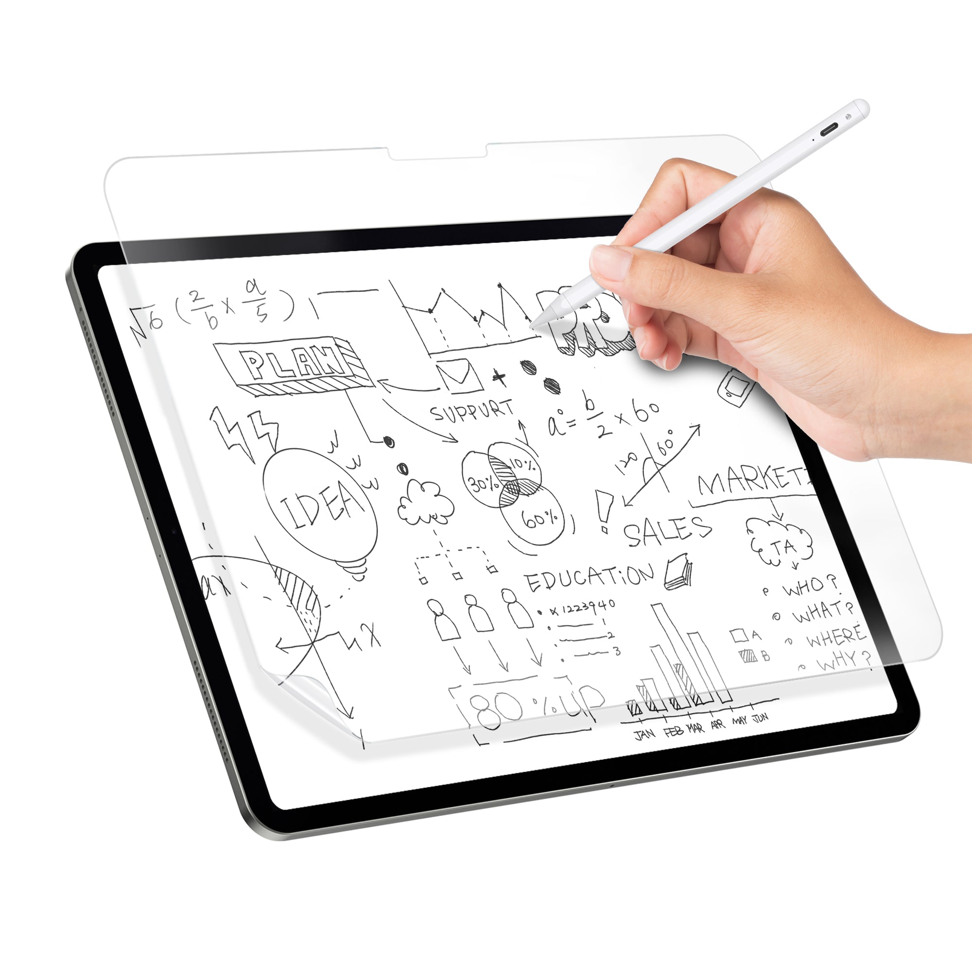 Apple Pencil Paper Like Screen Protector For Ipad Air Writing