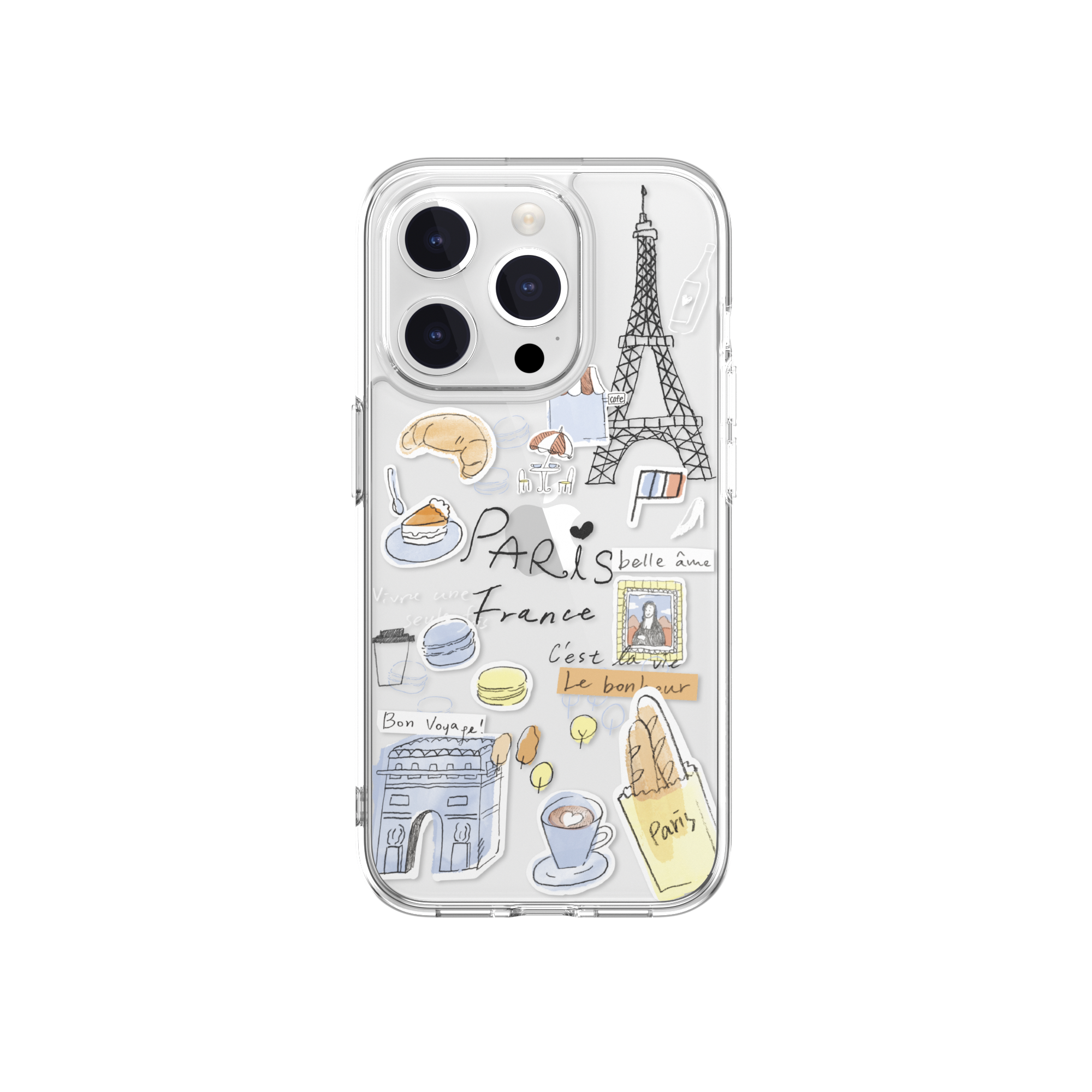 City Hand-drawn Print Case with AirBarrier Shockproof Clear iPhone