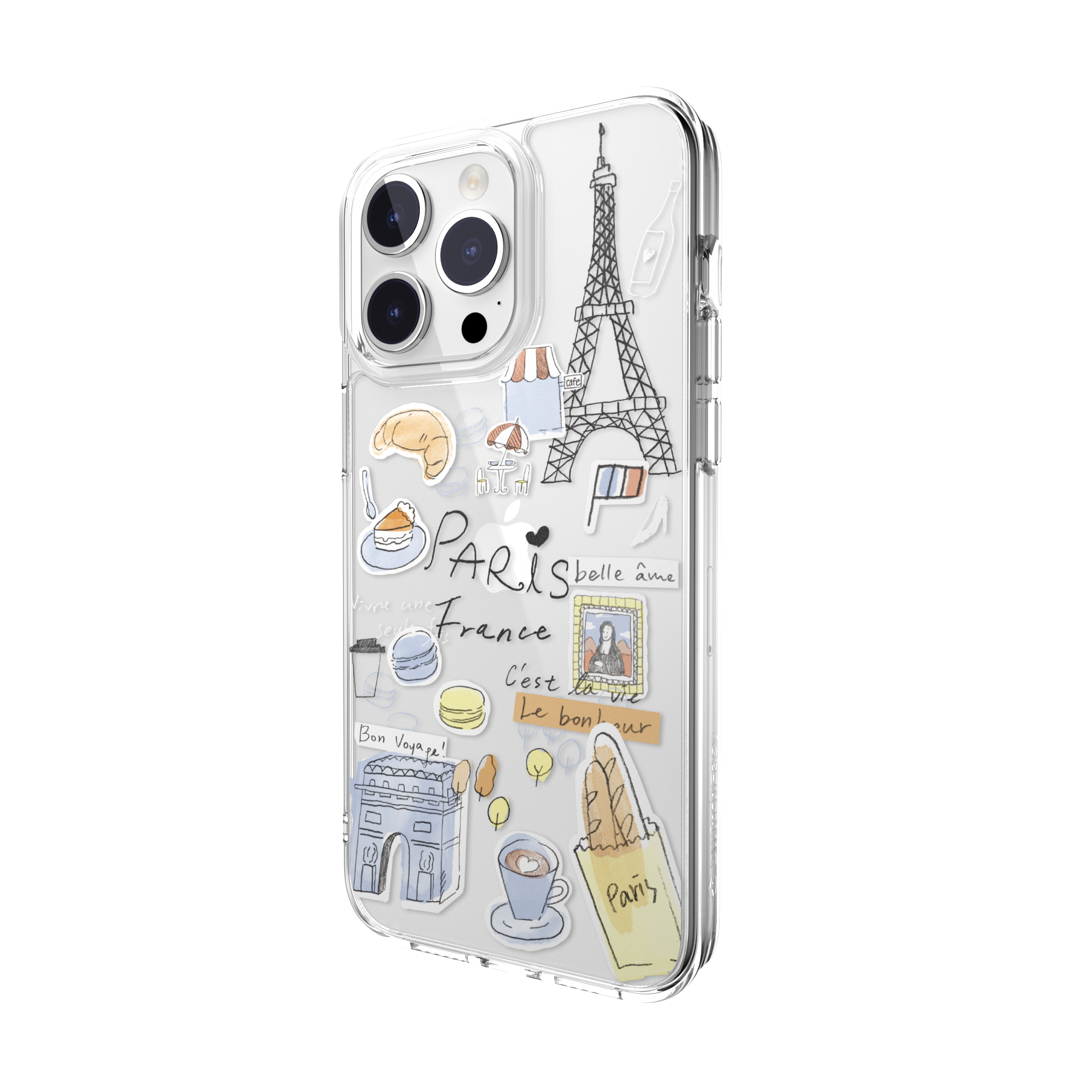 City Hand-drawn Print Case with AirBarrier Shockproof Clear iPhone