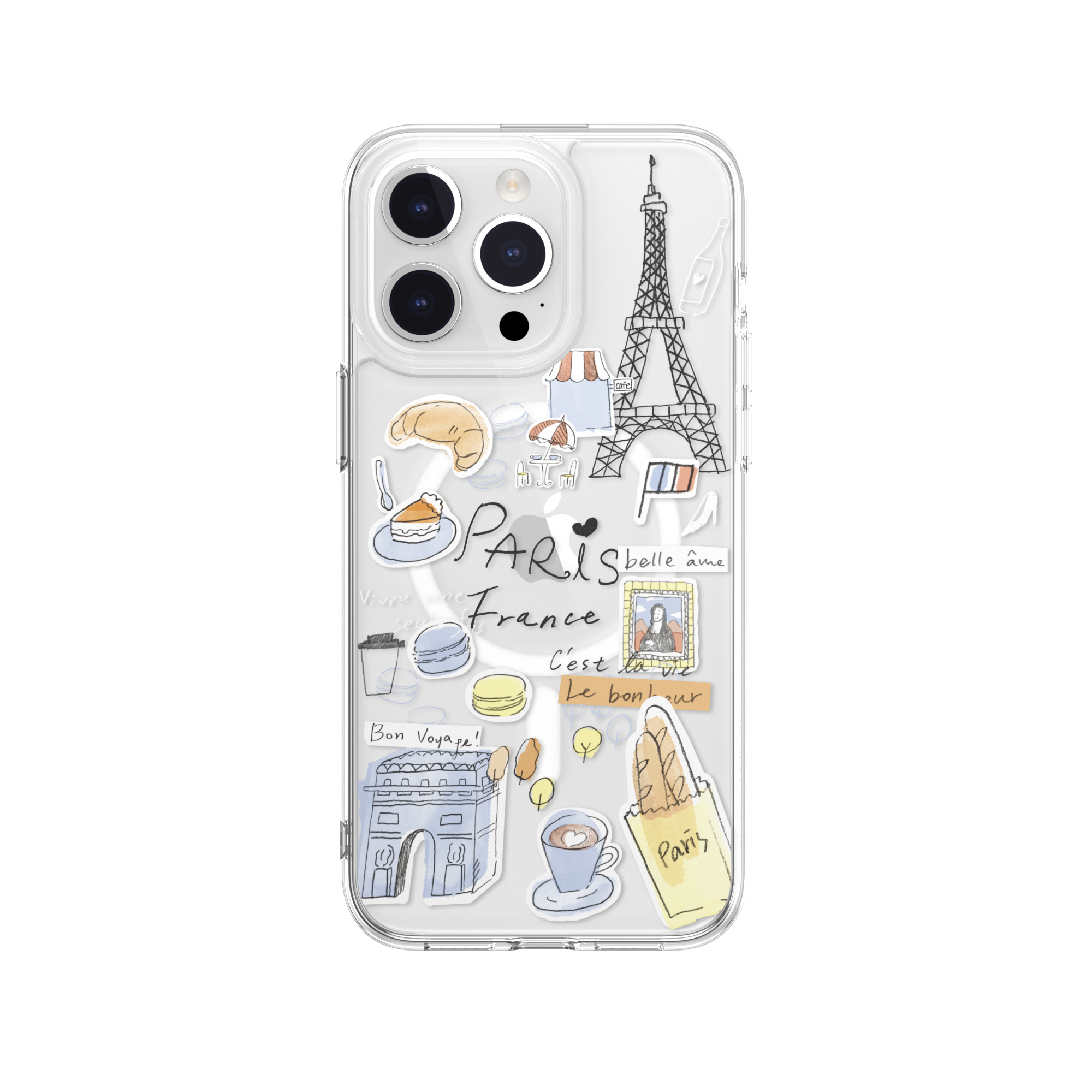 City Hand-drawn Print Case with AirBarrier Shockproof Clear iPhone