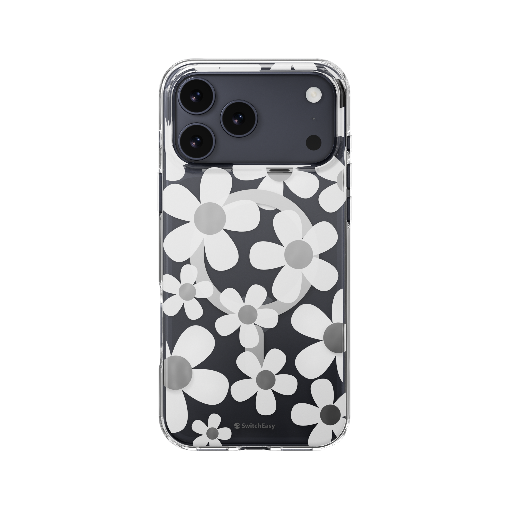 iPhoneケース　両面スタッズ　フラワー×クロス Fleur 3D Patterned Shockproof Case for iPhone 17 | MagSafe