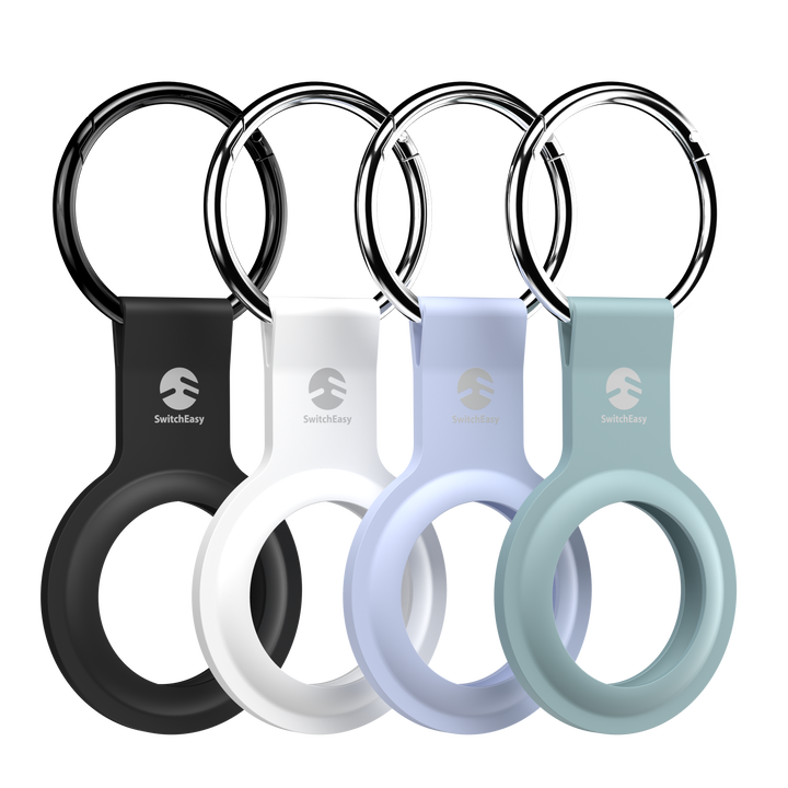 Skin Silicone AirTag Keyring / Protective Case - 4 Pack